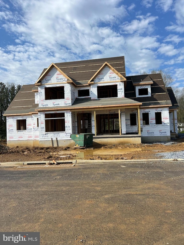 view of unfinished property