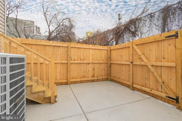 view of patio / terrace with central air condition unit