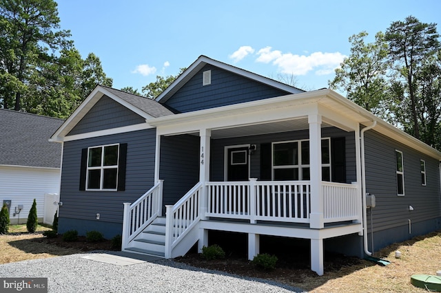 view of front of property with covered porch