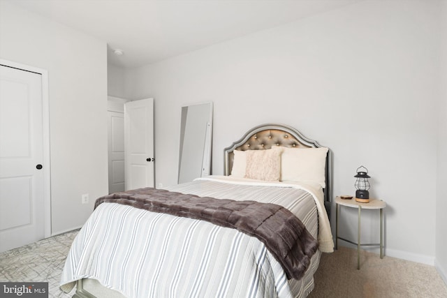 view of carpeted bedroom