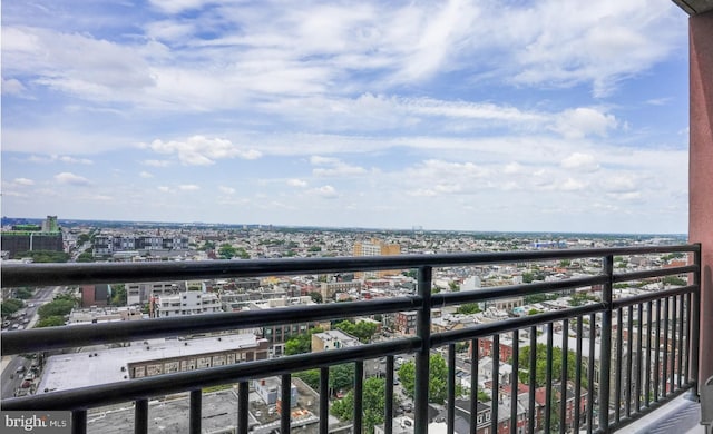 balcony with a city view