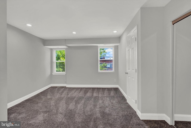 view of carpeted empty room