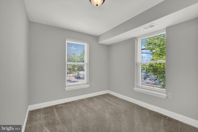 view of carpeted empty room