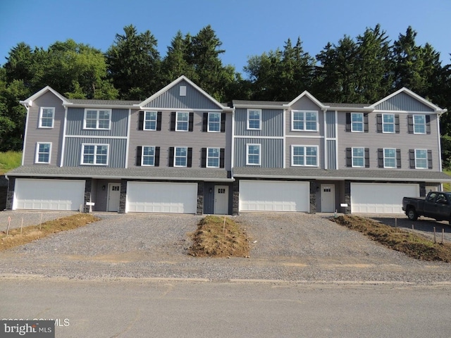 view of property featuring a garage