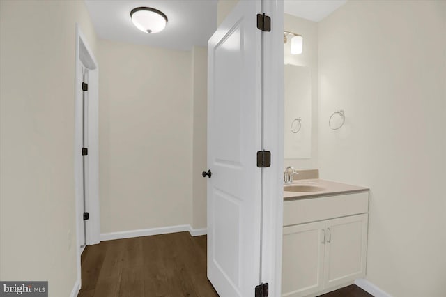 84 Limerick Ln, Selinsgrove, PA 17870 - bathroom with wood finished floors, vanity, and baseboards