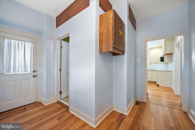 interior space featuring light hardwood / wood-style floors