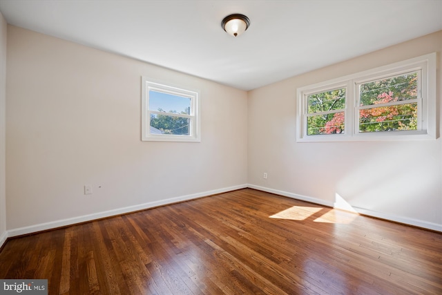 empty room with wood-type flooring