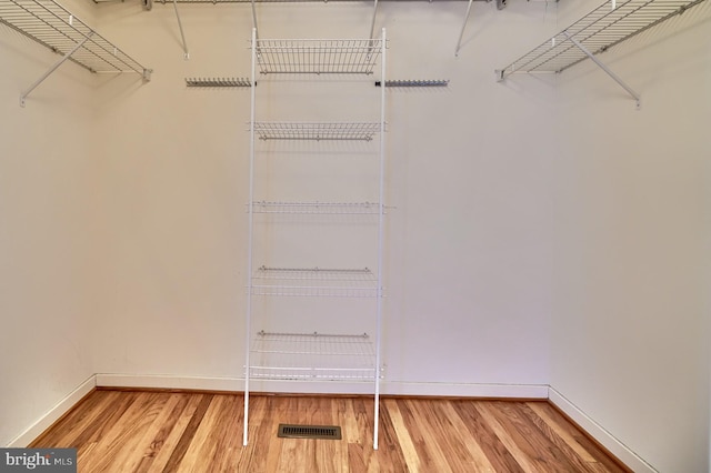 spacious closet featuring wood-type flooring