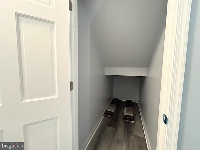 staircase with hardwood / wood-style flooring