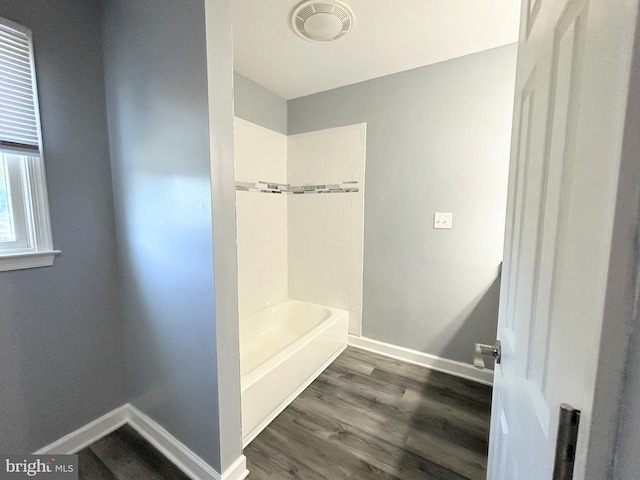 bathroom featuring hardwood / wood-style flooring