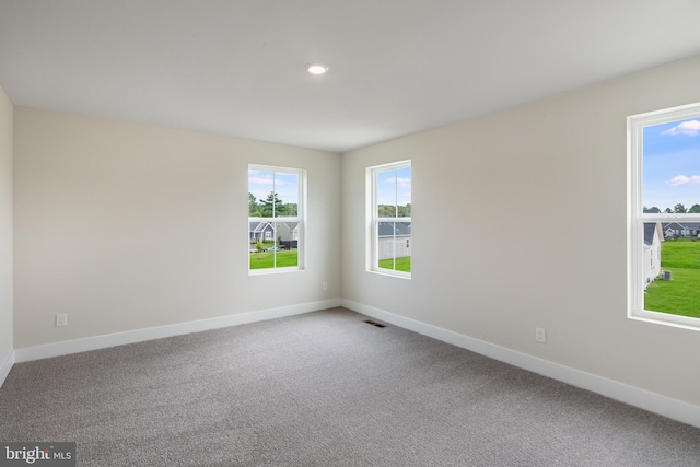 view of carpeted empty room