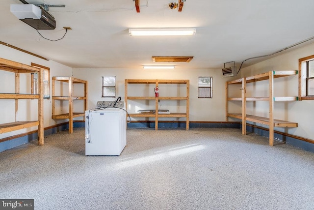 basement with washer / clothes dryer