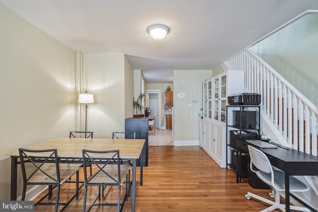 office featuring hardwood / wood-style floors