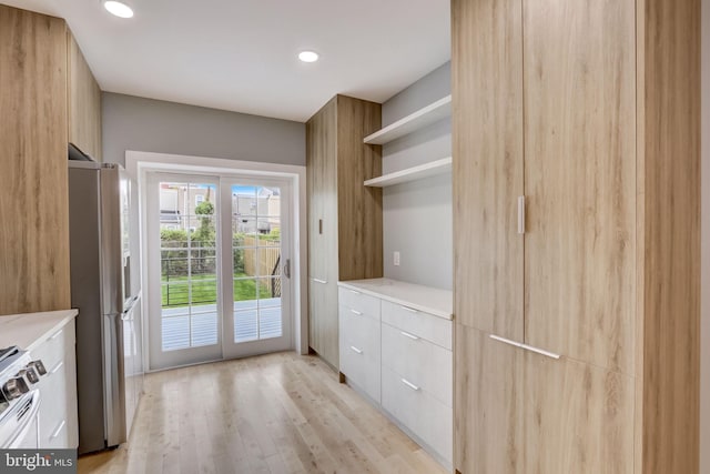 entryway featuring light hardwood / wood-style flooring