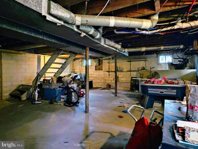 view of basement