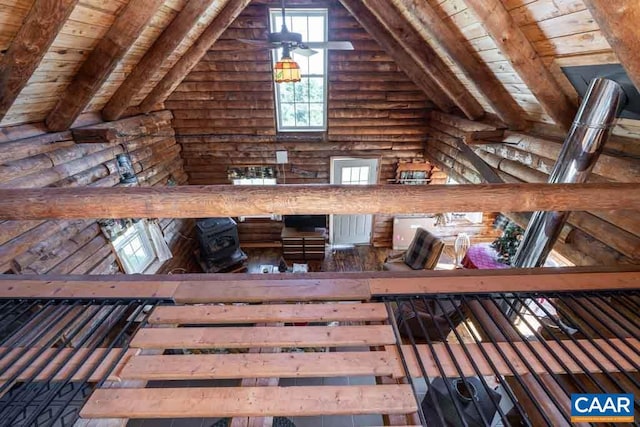 view of attic