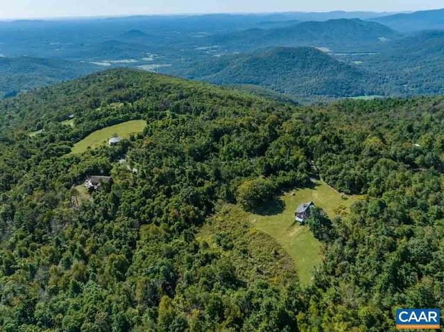 drone / aerial view with a mountain view