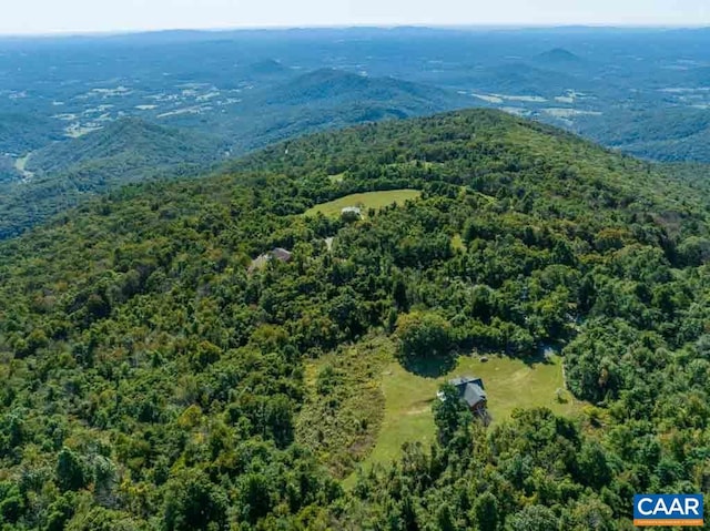 drone / aerial view with a mountain view