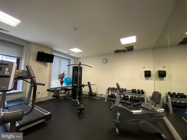 view of workout area