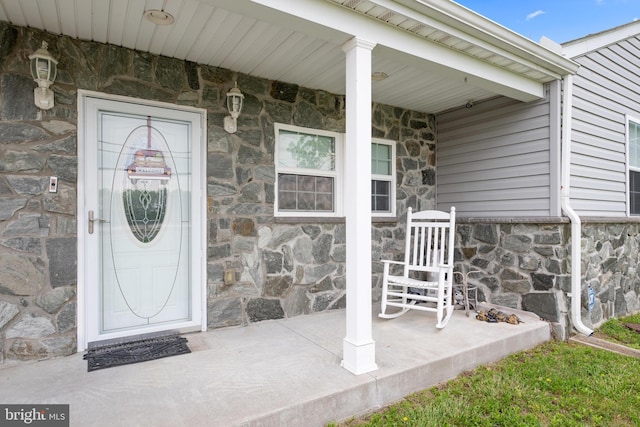 view of doorway to property