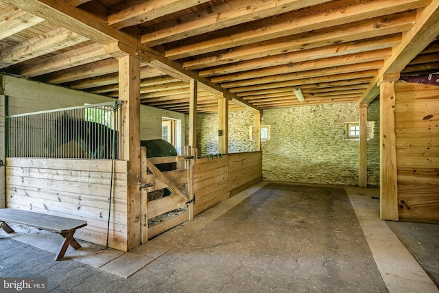 view of horse barn