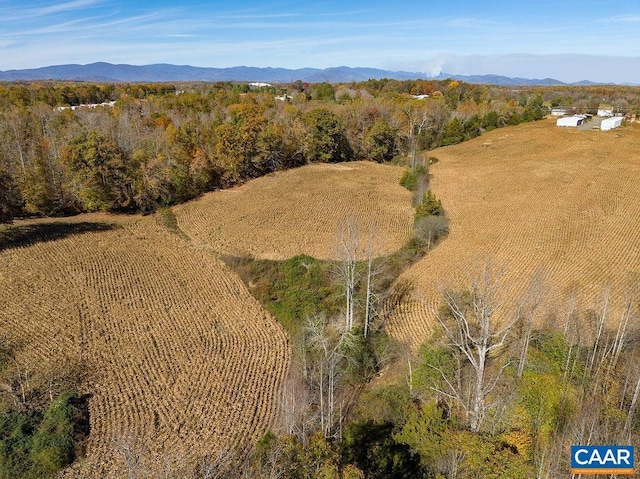 bird's eye view with a mountain view