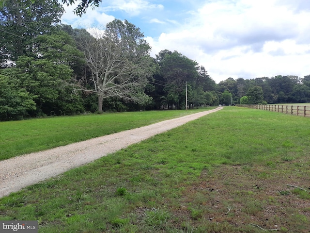 view of road