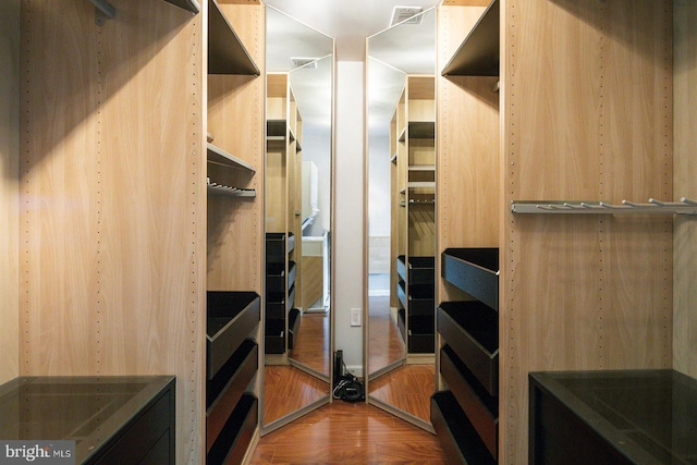 spacious closet with wood-type flooring