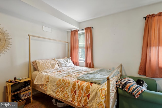 bedroom featuring carpet