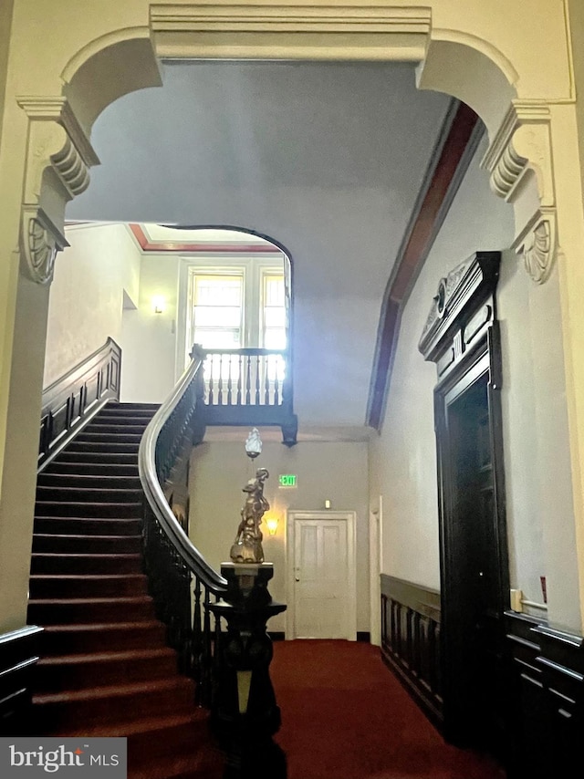 stairs with ornamental molding