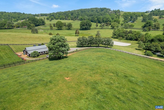 bird's eye view featuring a rural view