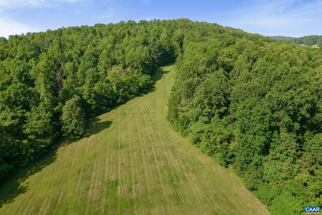 aerial view with a forest view