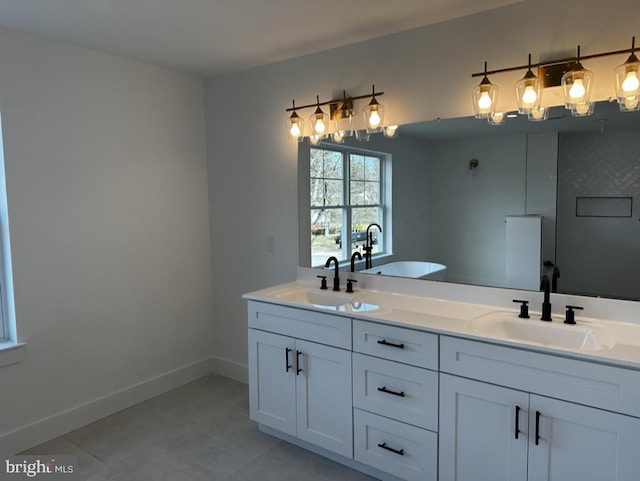 bathroom with vanity