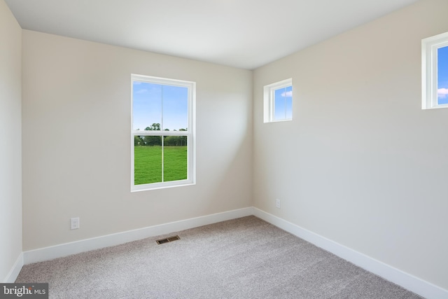 view of carpeted empty room