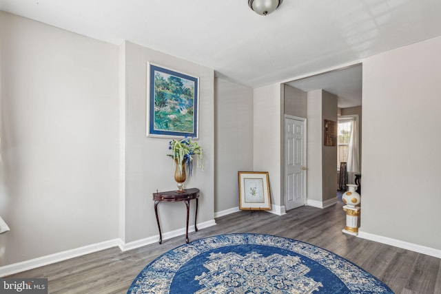 interior space featuring dark hardwood / wood-style floors