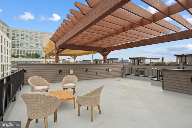 view of patio / terrace with a pergola