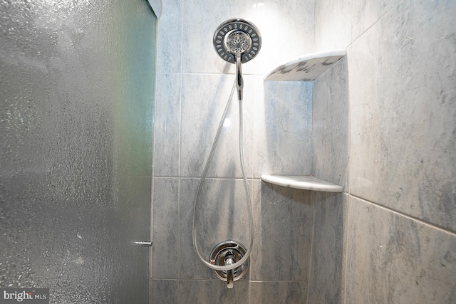 details featuring a shower