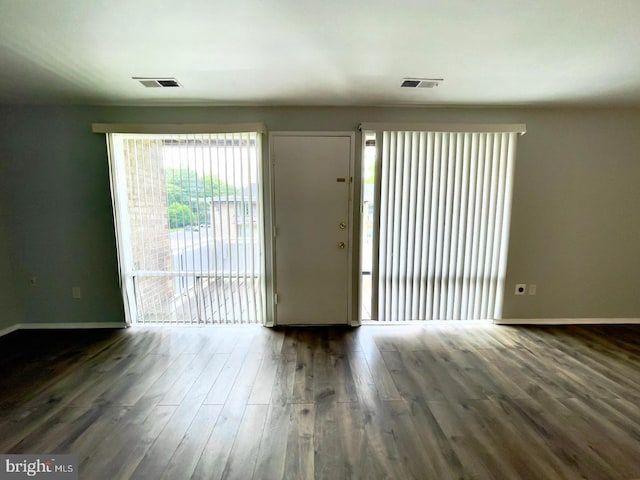 interior space featuring dark wood-type flooring