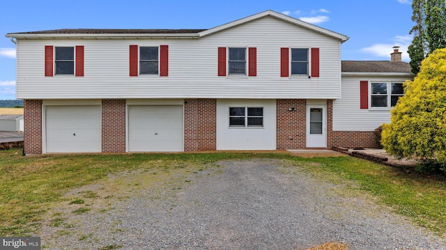 tri-level home with a garage