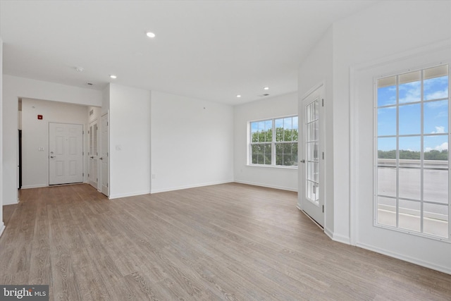 16333 River View Ct, Bristol, PA 19007 - unfurnished room with light wood-type flooring, recessed lighting, and baseboards