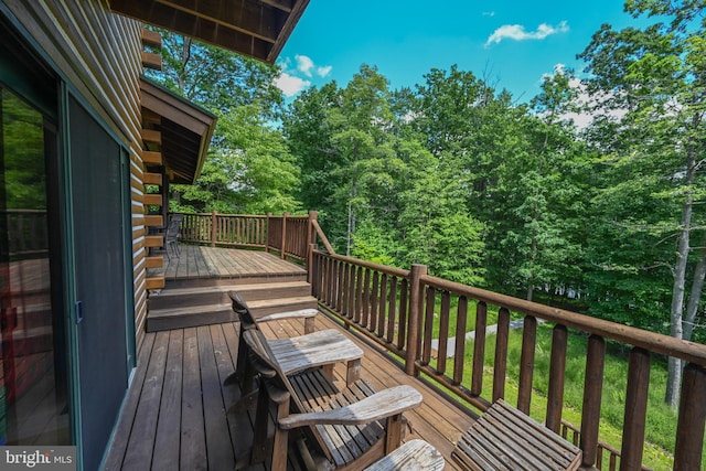 view of wooden terrace