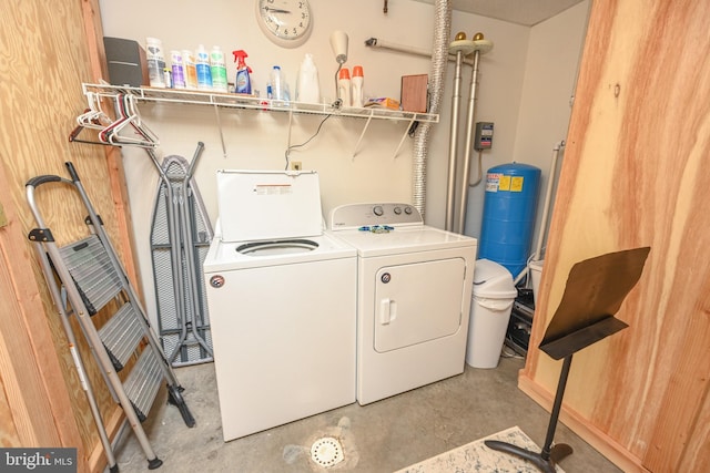 washroom with separate washer and dryer