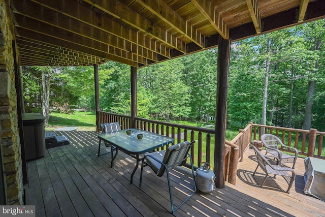 view of wooden terrace