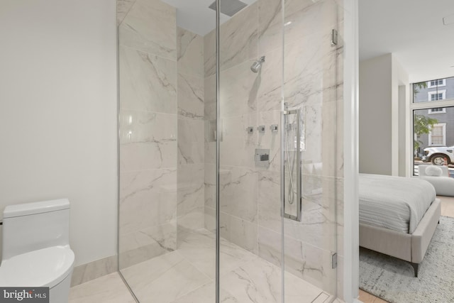 3255 Prospect St NW One, Unit One, Washington, DC 20007 - ensuite bathroom with a marble finish shower and toilet