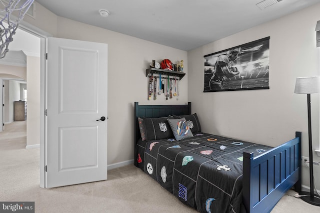 bedroom with carpet flooring