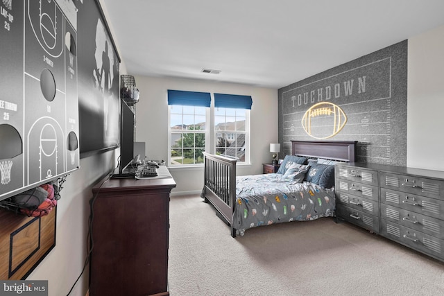 bedroom featuring carpet flooring