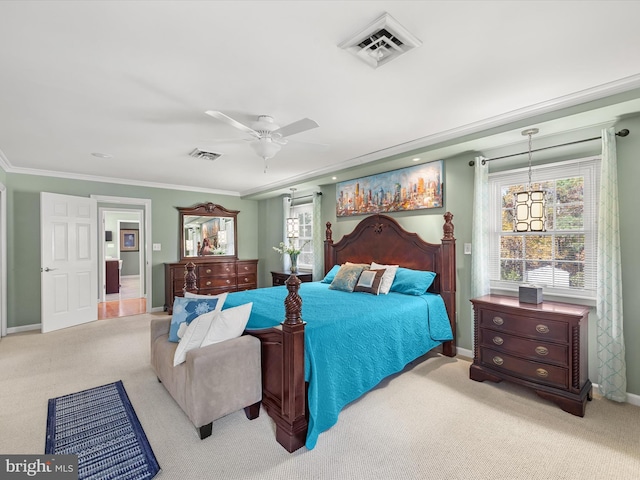 30602 Foxchase Dr, Salisbury, MD 21804 - carpeted bedroom with visible vents, baseboards, and ceiling fan