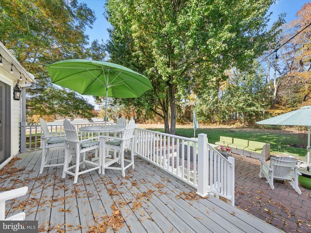 30602 Foxchase Dr, Salisbury, MD 21804 - wooden deck with outdoor dining space