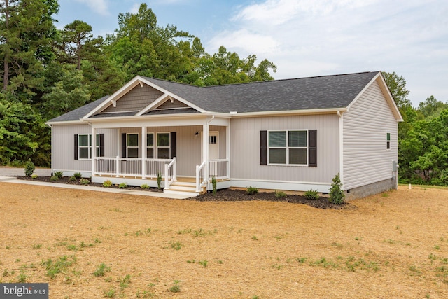 view of front of home with covered porch