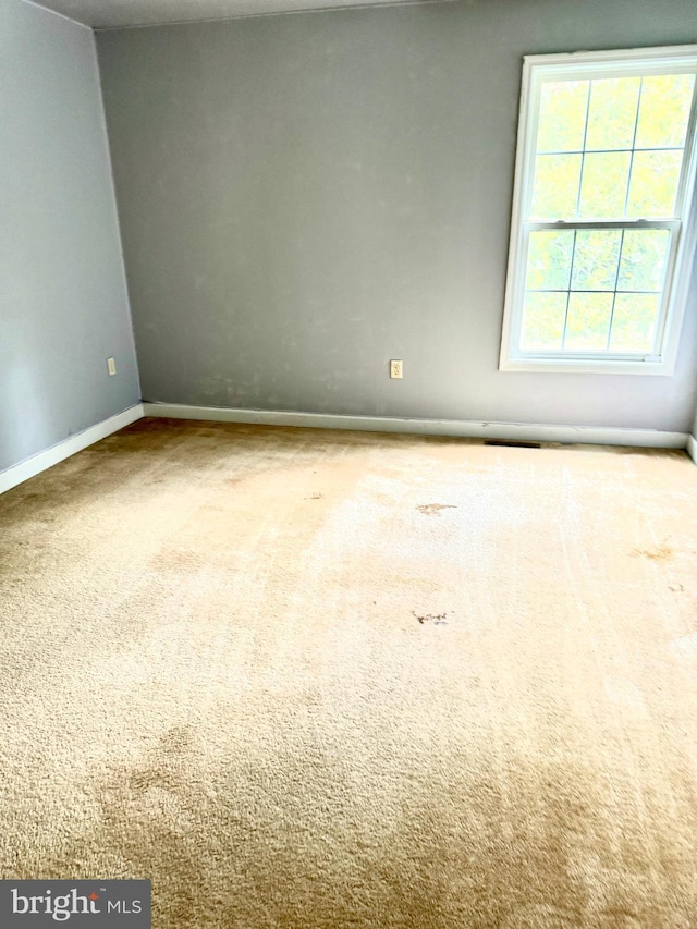 unfurnished room featuring carpet flooring